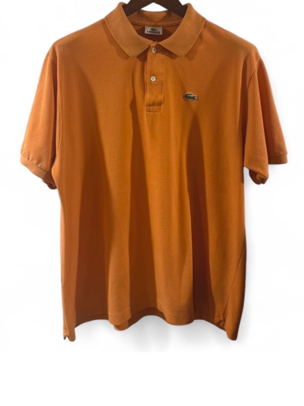 Retro Lacoste Vibrant Orange Men’s Polo Shirt Size 7 (XL-XXL) - Picture 4 of 7
